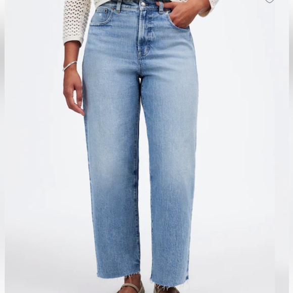 Madewell The Curvy Perfect Vintage Wide-Leg Crop Jeans 26P 26 Petite - Picture 2 of 12